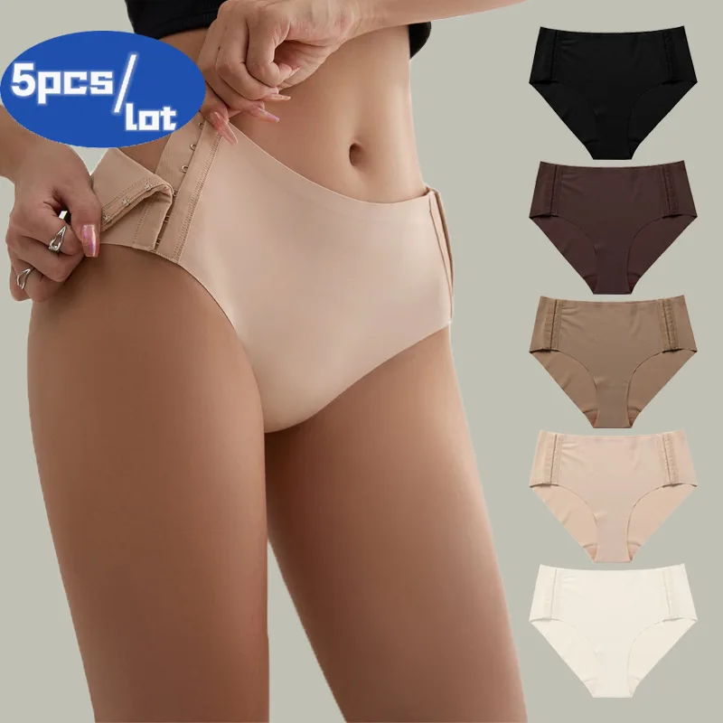Buttons Menstrual Panties Culotte Menstruelle Period Panties Briefs Underwear Ice Silk Breathable Thin Comfortable Panties