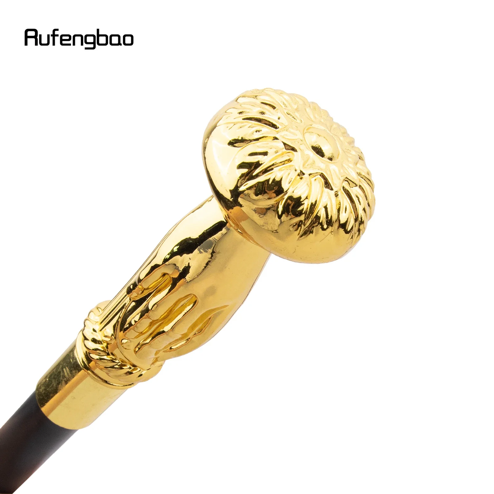 Golden Hand Hold Flower Luxury Fashion Walking Stick for Party Decorative Cane Elegant Crosier Knob Walking Stick 93cm