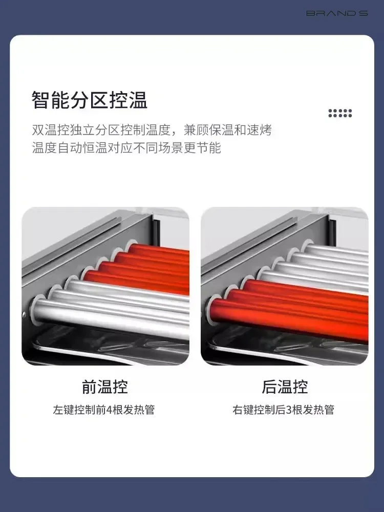 آلة شواء السجق التجارية هوت دوج لحم الخنزير التدفئة الدوارة متعددة الوظائف السجق التلقائي بالكامل #4