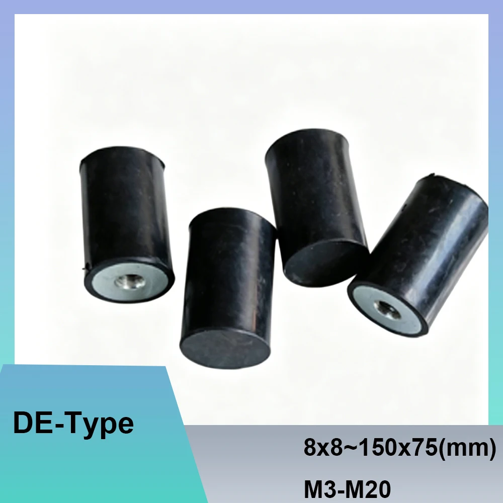 1pcs DE-Type 8mmx8mm~150mmx75mm Single Internal Thread Rubber Shock Absorber M3 M4 M5 M6 M8 M10 M12 M16 M20 Foot Anti-Collision