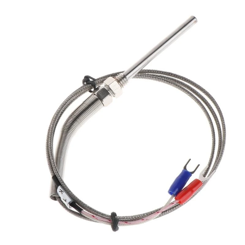

L9BE K-type Thermocouple Probe Mounted in Ovens Kilns Furnaces 5mm x 50mm 2Wire Thread with 1M/3.3Ft Wire Durable