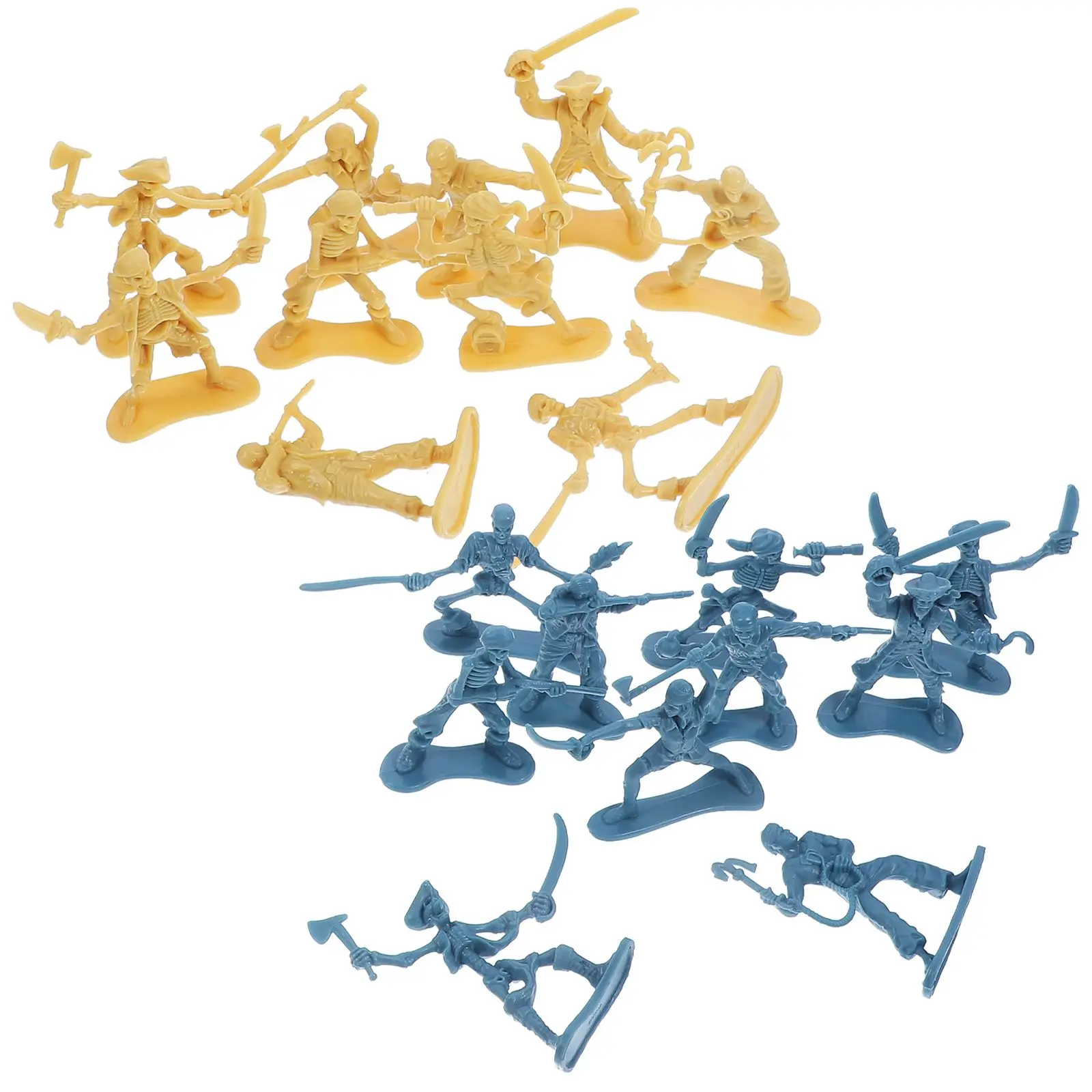 100 Pcs 해적 소품 해적 군인 모델 장난감 전사 미니 피규어 액션 장난감 피규어 해적 소품 장난감