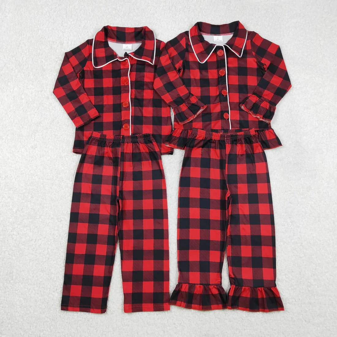

z1117-01 6 B8-24 Wholesale Boutique kids clothes girl Sibling Matching long-sleeved pant pajamas Set Spring Children clothing