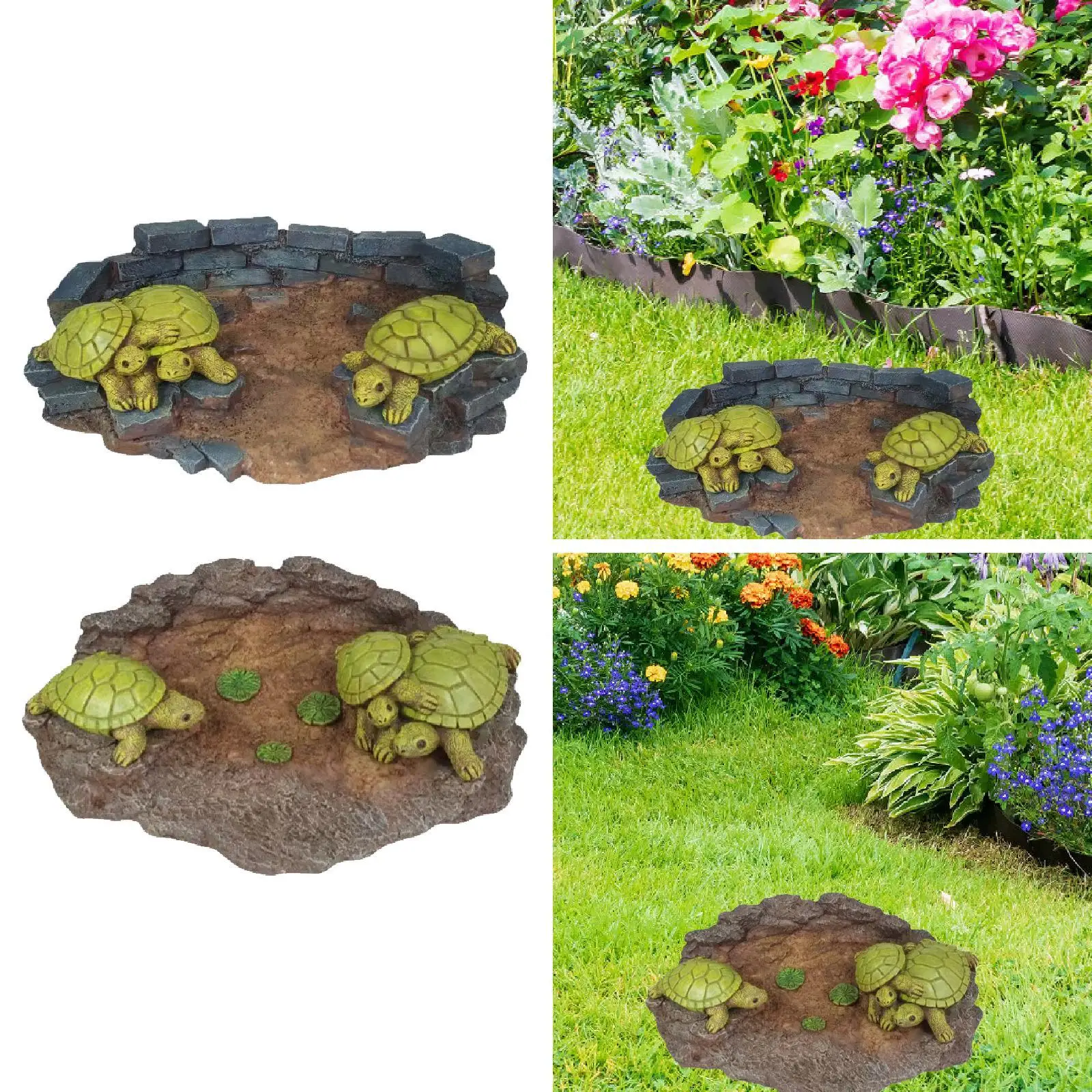 Turtle Splash Block Decorative Tortoise Statue Figurine Gutter Downspout