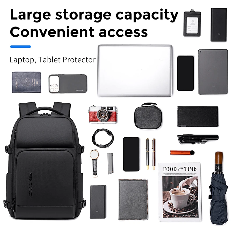 Zaino da uomo multistrato ENRUIEN per viaggi d'affari, tendenza aziendale, stile casual per le vacanze all'aperto, zaino per laptop da 16 pollici