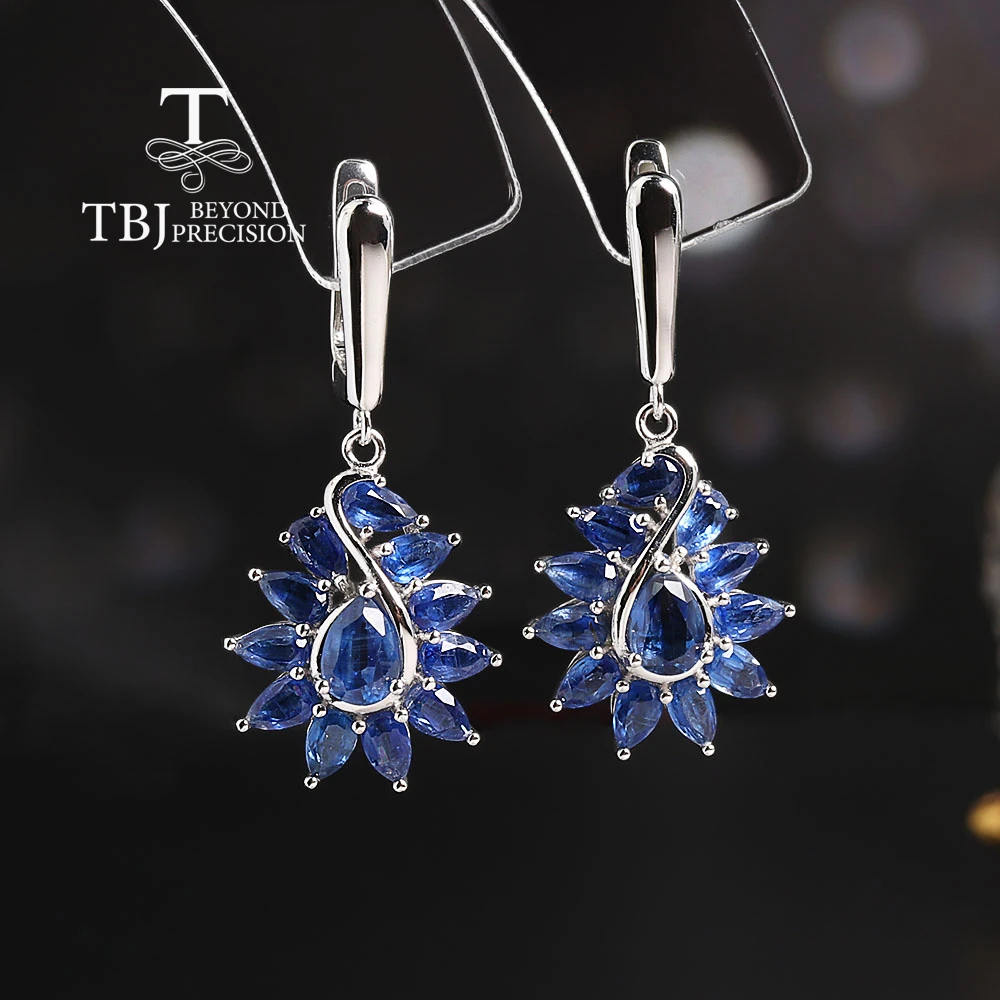 

2026, Изысканные серьги из стерлингового серебра 925 пробы с натуральным кианитом, настоящий драгоценный камень, изысканные ювелирные изделия для женщин, подарки на годовщину и банкеты