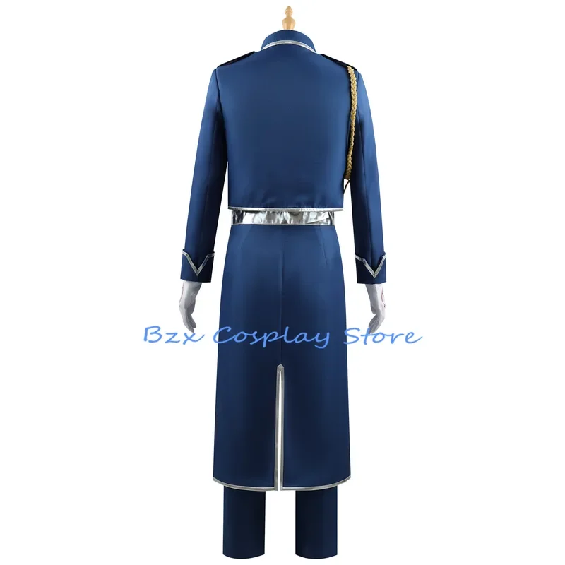 Roy Mustang Cosplay Anime Fullmetal Alchemist Costume Uniform Wig Suit Game Exhibition Stage Party Outfit for Men