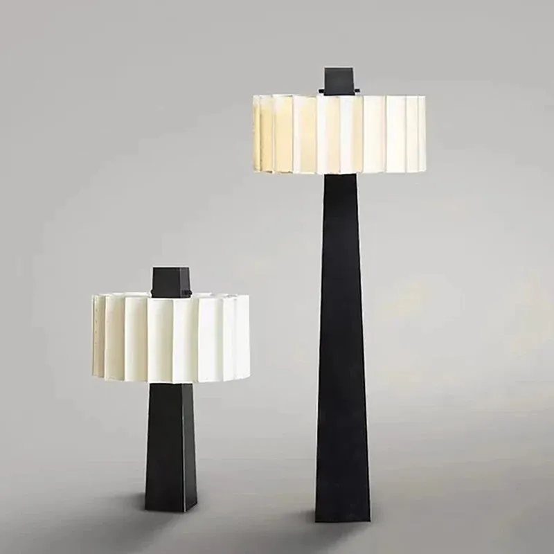 Pantheon Floor lamp LED Nordic fabric standing lamp wabi sabi art Designer Light for Living Room Bedroom Study Decorative Lamp