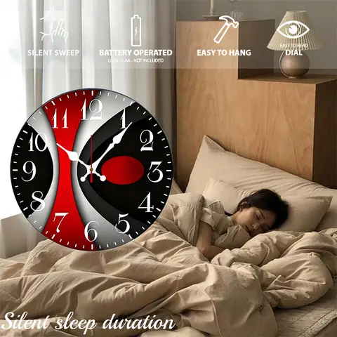 6 best sales Röd väggklocka - №5