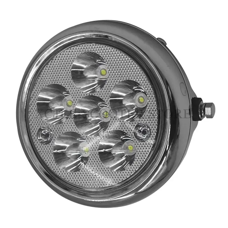 12V-80V 6 Beads LED Round Headlight 5 Inch  Circular Lamp for Citycoco Electric Scooter Accessories