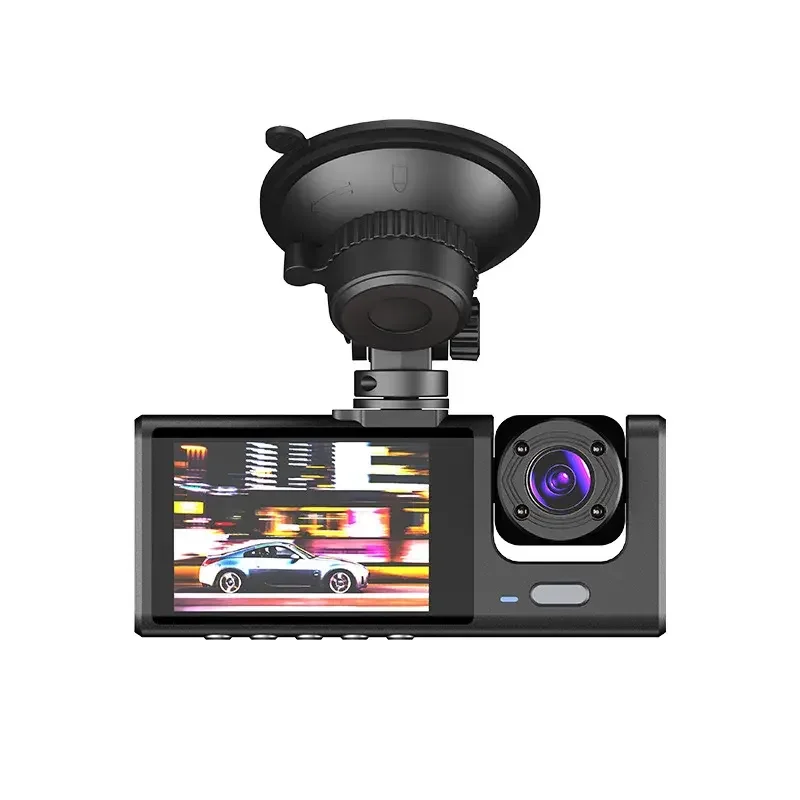 عالية الجودة Dashcam 360 3 قنوات 1080p HD الجبهة الخلفية والداخلية مسجل فيديو السيارة Dvr الصندوق الأسود سجل القيادة للسيارة #1