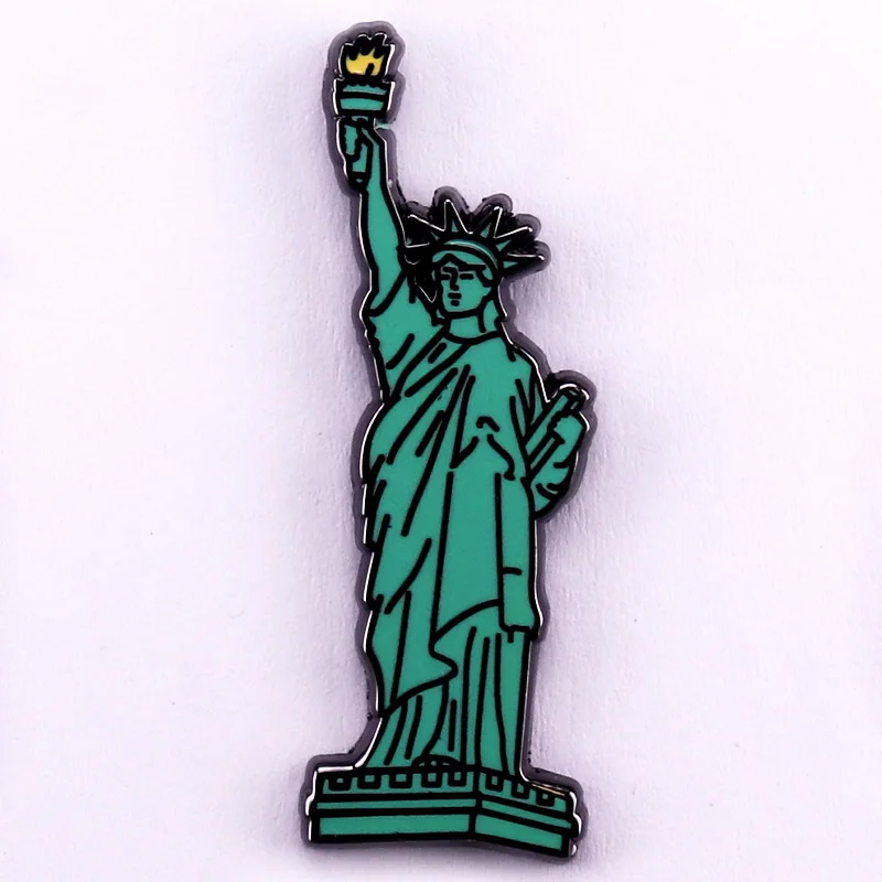 American Statue of Liberty Lapel Pin Funny New York Hard Enamel Pin