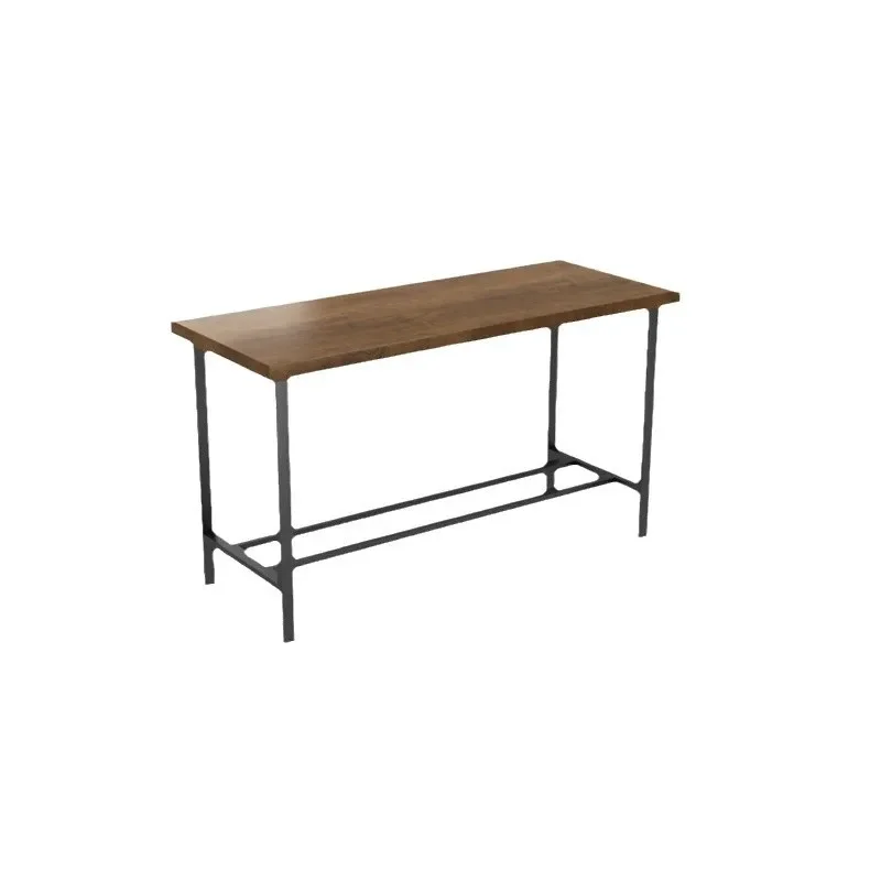 Industrial style solid wood bar table coffee shop bar retro restaurant high against the wall