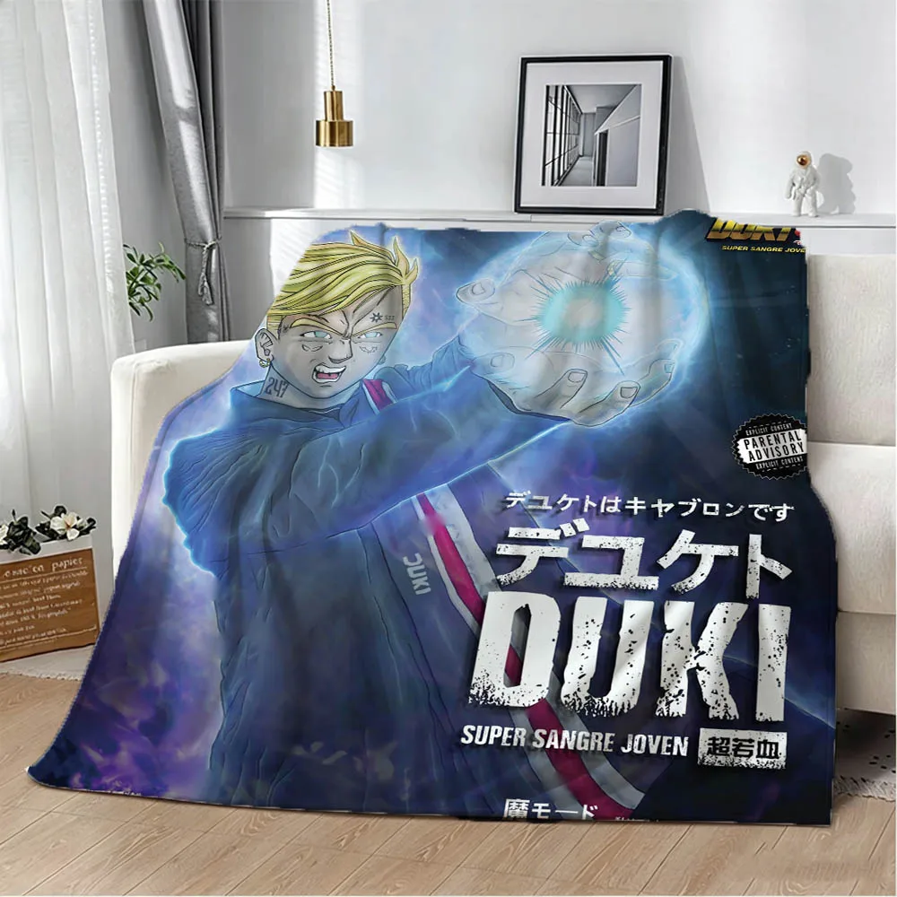 Singer D-Duki Rap Antes De Ameri 3D Flannel Blanket Soft Throw Blanket Art For Home Decor Bedroom Bed Sofa Picnic Fans Gifts
