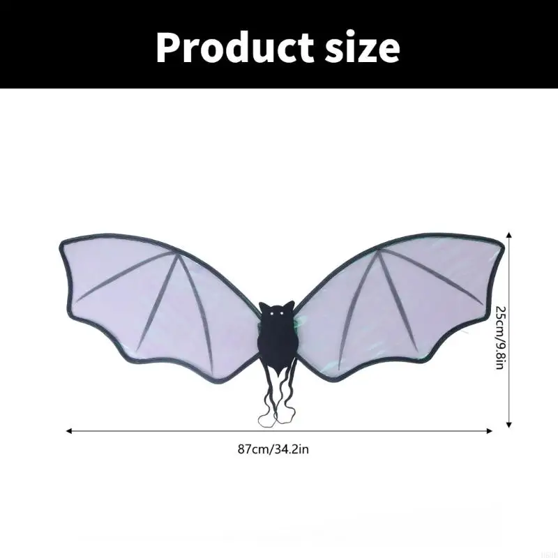 h58e 할로윈 배트 윙 박쥐 의상 액세서리 여자 아이 할로윈 날개 의상 액세서리 생일 코스프레 역할 놀이