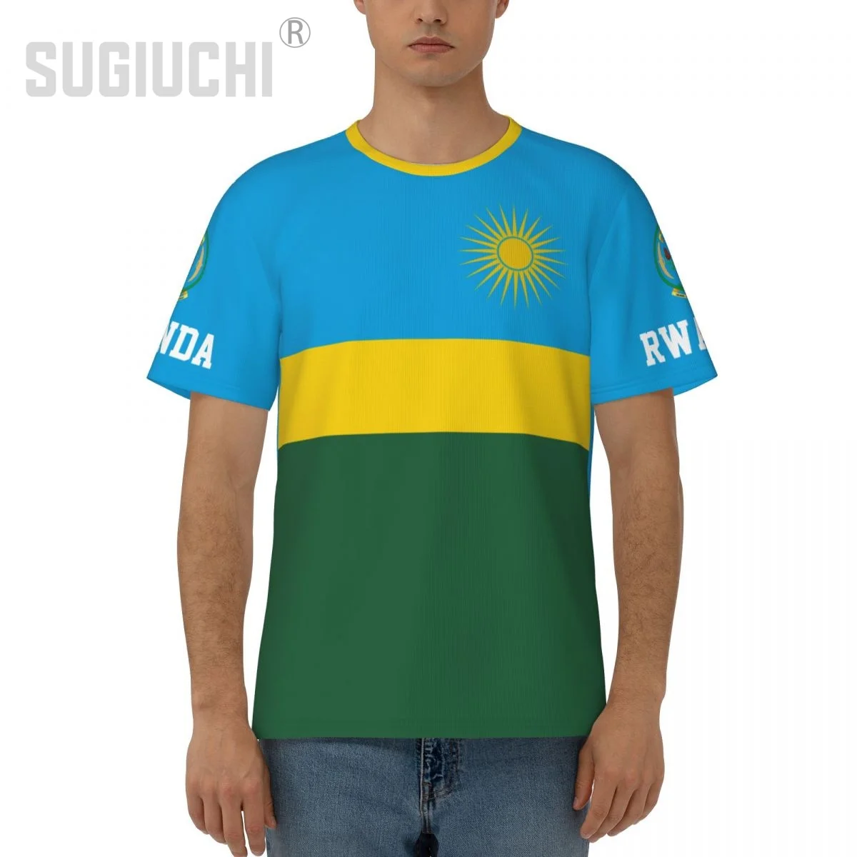للجنسين الأمة تي شيرت رواندا العلم Rwandan تي شيرت للرجال النساء كرة القدم مشجعي كرة القدم الهدايا ملابس مخصصة المحملة
