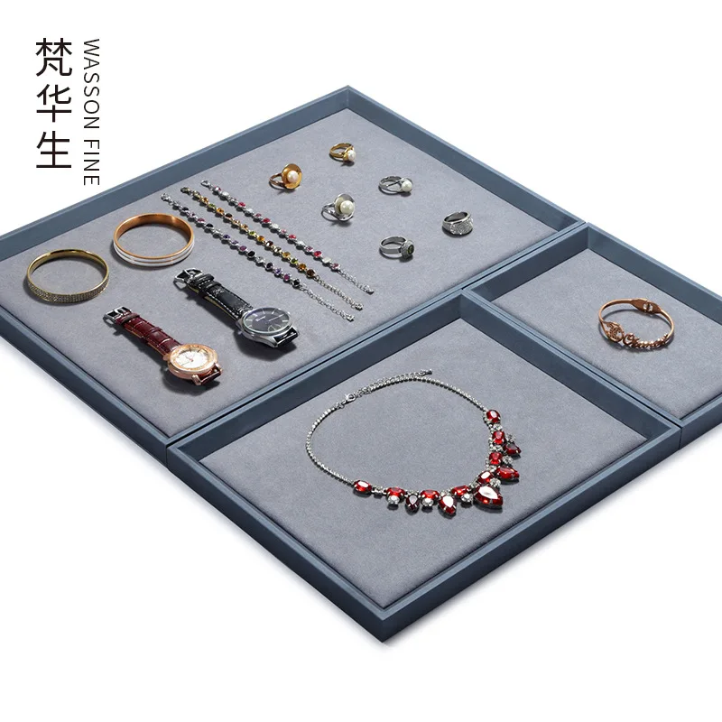 Microfiber Leather High-end Jewelry Watch Pallet Bracelet Ring Necklace Watch Perfume Storage Tray Jewelry Display Tray