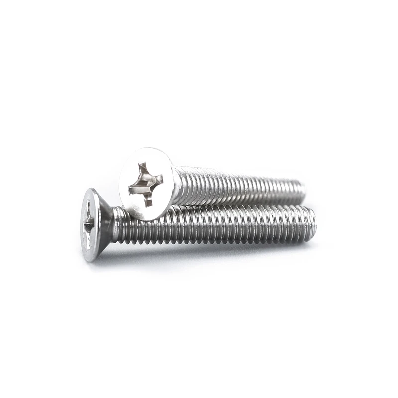 Aço inoxidável Phillips Parafuso de cabeça escareada plana, UNF 1/4-20, 10 #-32 US Rosca grossa, 304 A2-70, Cross Recess, 10Pcs