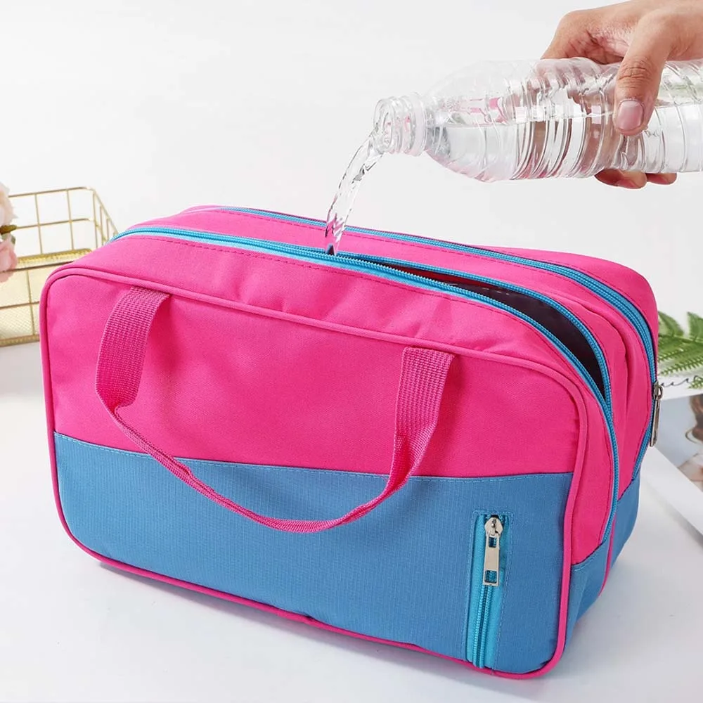 Bolsa de viagem em tecido oxford de pvc, dobrável, multifuncional, separação seca e molhada, bolsa de bagagem, anti-respingos, água, várias camadas