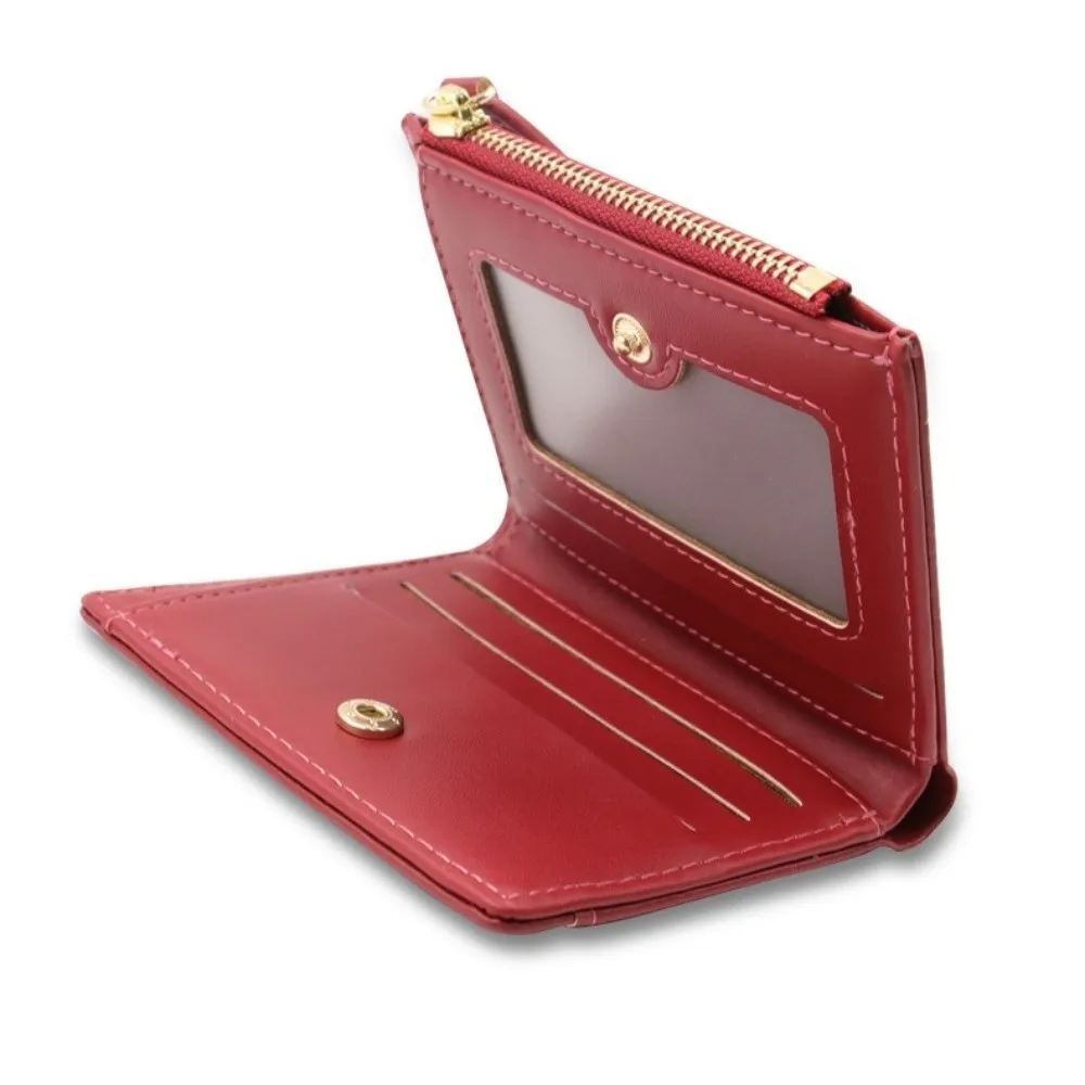 

Multi Card Slot Crocodile Pattern Wallet Waterproof Solid Color PU Leather Coin Purse Large Capacity Fold Multiple Card Holder