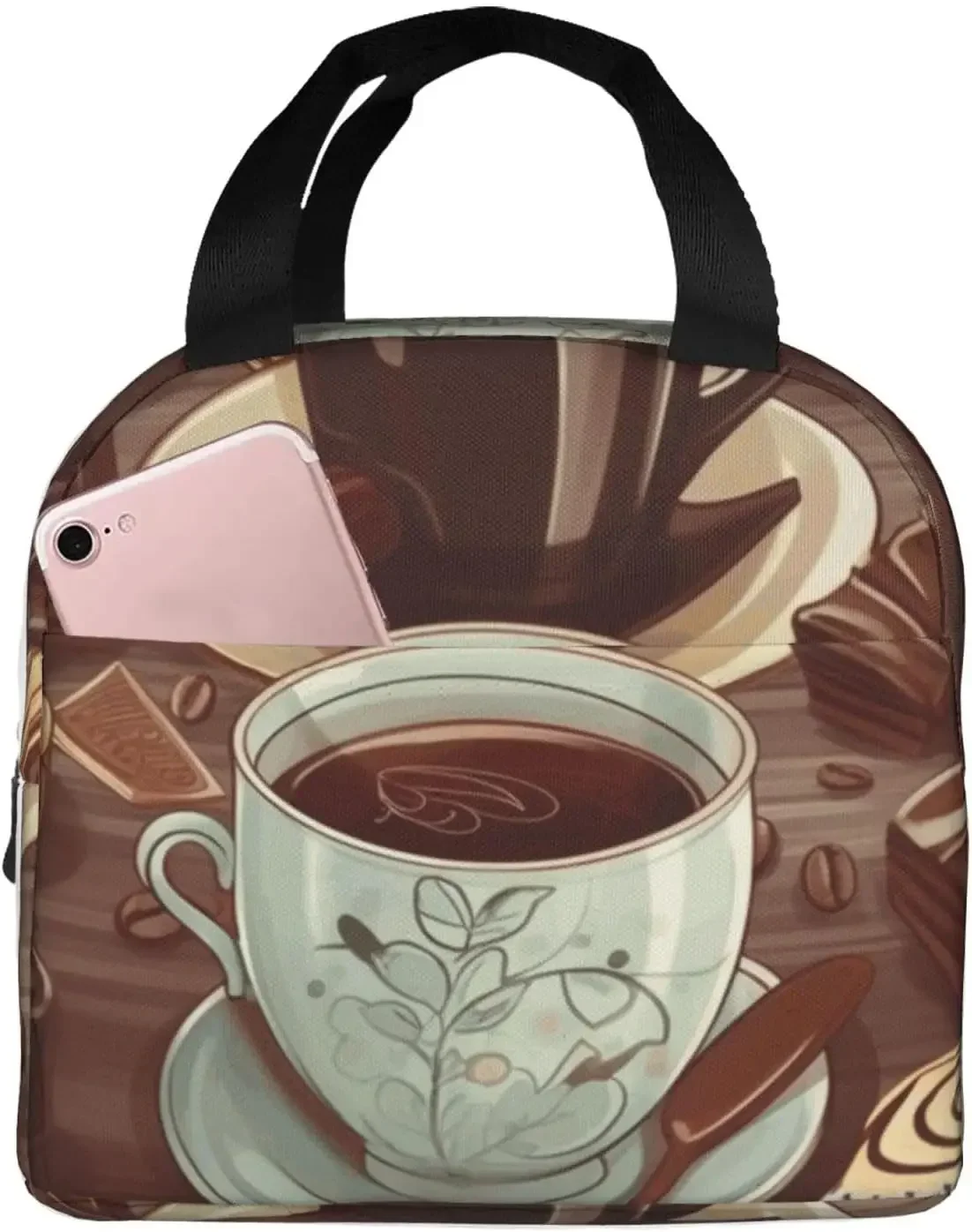 Lunch Bag For Men Women Reusable Insulated Lunchbox Colorful Dog Paw Print Lunch Tote Bag For Work Picnic