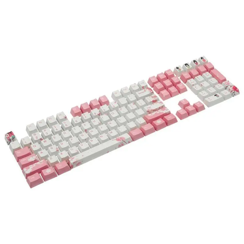 R53C 108 Tasten, OEM-Profil, individuelle Tastenkappen, PBT-Farbsublimation für Cherry MX-Schalter – Detail 7