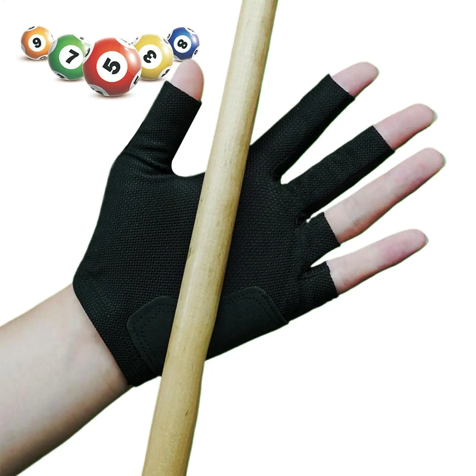 

Professional Three-Finger Billiards Glove, Breathable & Non-Slip For Smooth Cueing Snookers Pool Gloves For Men And Women Player