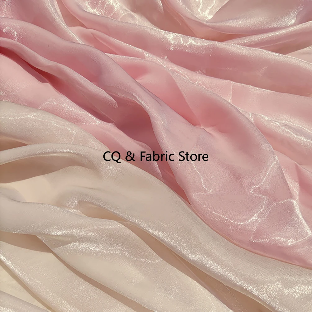 الملونة بلون الأورجانزا النسيج الغزل الأورجانزا فستان الزفاف فستان Diy بها بنفسك الخياطة النسيج لوليتا تنورة بالمتر