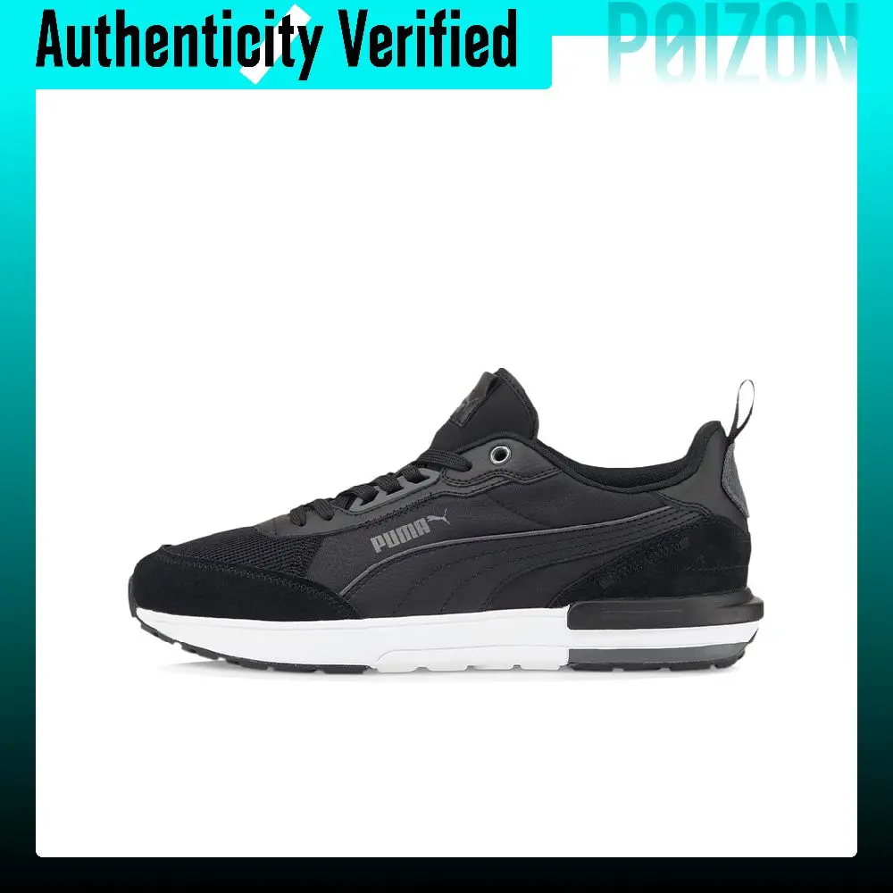 PUMA R22 Textile, Leather Cushioning Wear resistant And Lightweight Low top Casual Shoes Unisex 383462-01