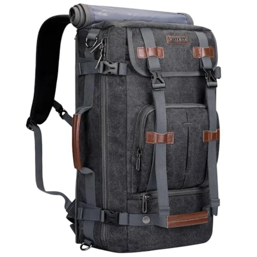 

Canvas Backpack Vintage Travel Backpack Large Laptop Bags Convertible Shoulder Rucksack A519-1