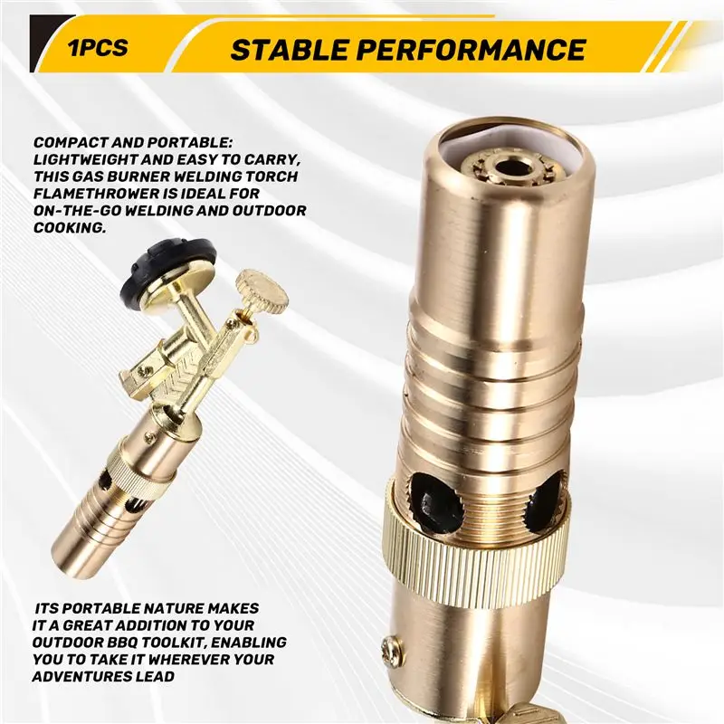 B62B-Welding Torch Gas Burner Flame Torch Portable Adjustable Gas Torch Flame Torch Outdoor BBQ Welding Equipment