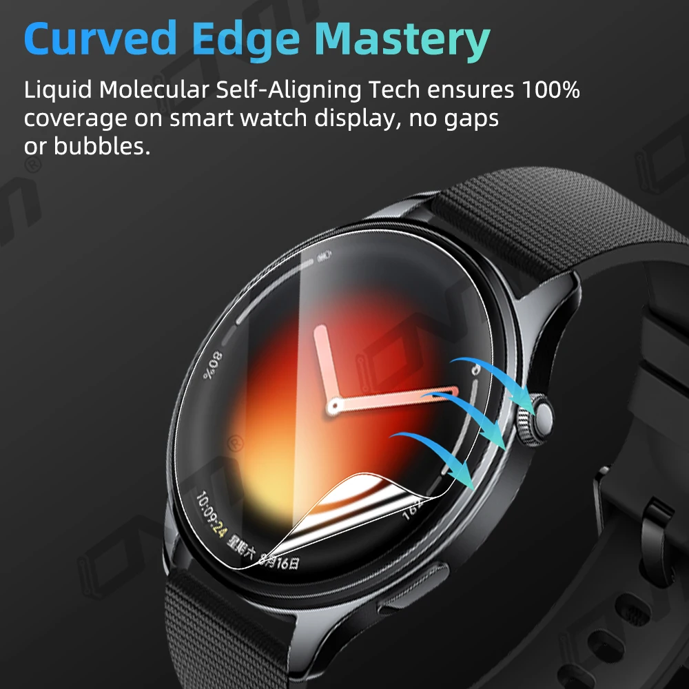 Hydrogel Film for Xiaomi Mi Watch 5 Screen Protector, HD Clear Full Coverage Anti-scratch Soft Protective Film Accessories