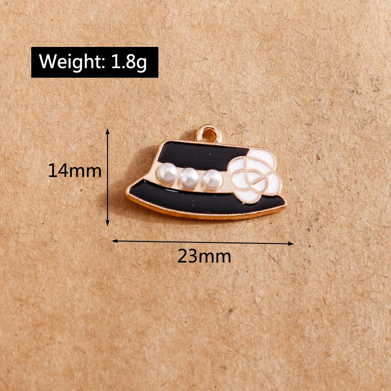 10 Stück Emaille-Perlen-Anhänger für Damenmäntel, geeignet für Ohrringe, Halsketten, Armbänder, DIY-Schmuckzubehör – Detail 7