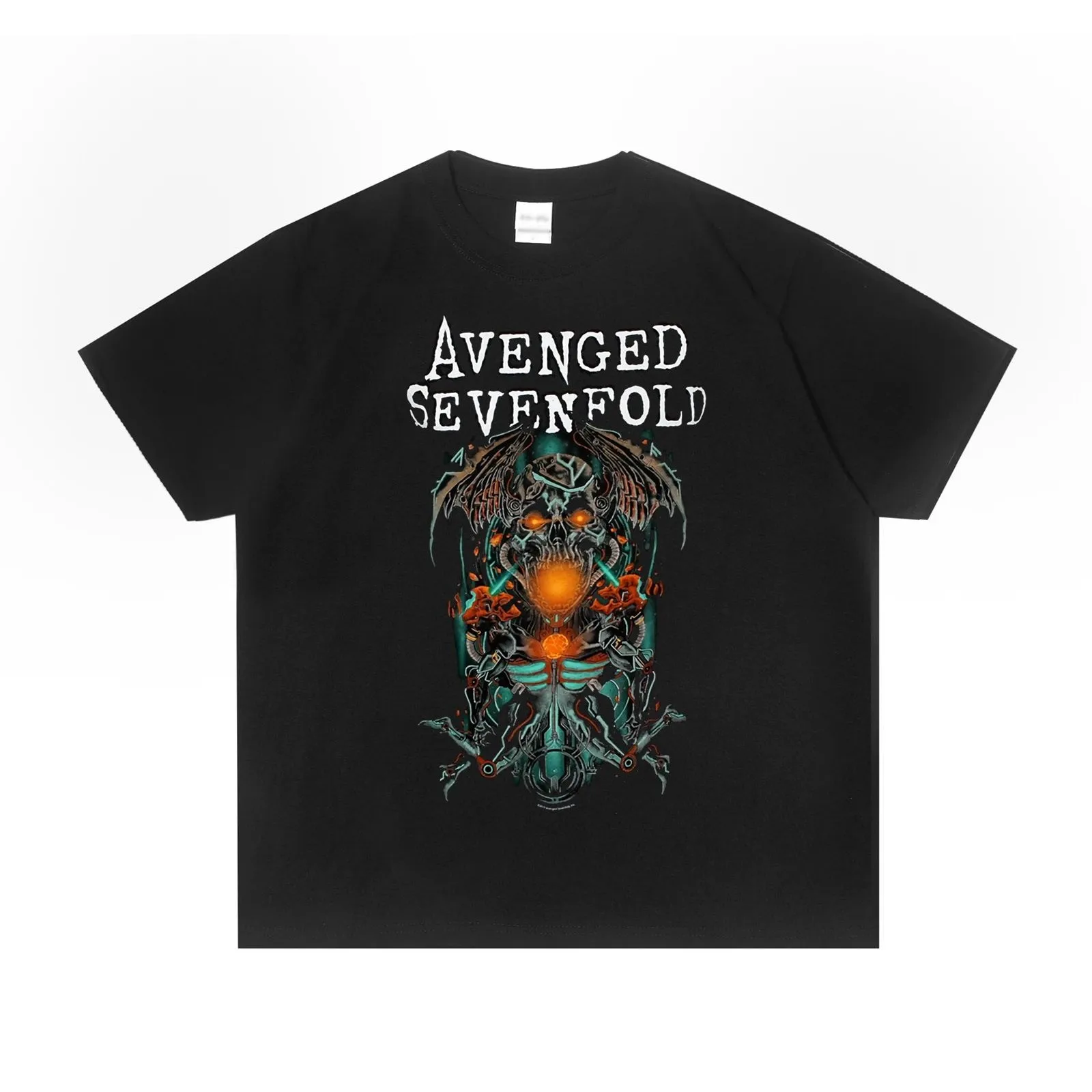 

ex 2025 Ad Sevenfold Ro Print T-irt round Ne ort Sve Casual Top for Men And Women