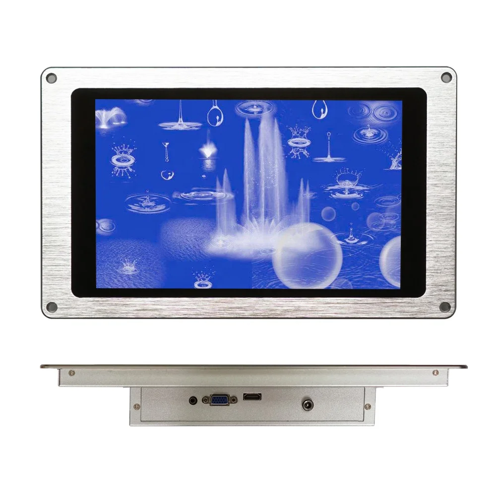 Aluminum alloy 12 inch industrial touchscreen LCD monitor