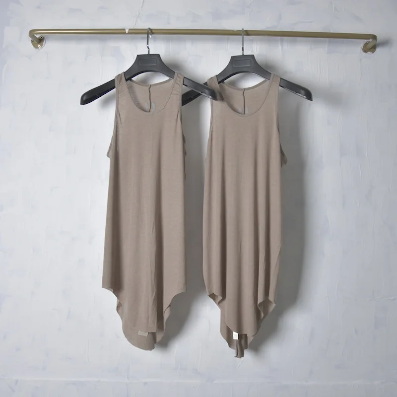 HKSH Spring Summer Men Tide RO Trendy Fashion Wool Swallowtail Sleeveless Vest Unique Women Elastic Transparent Tank Top HK21515