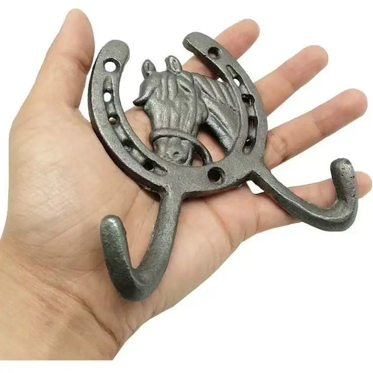 

Iron Horse Head Hooks, Horseshoe Hooks Wall Hooks Vintage Nostalgia Grocery Garden Decoration
