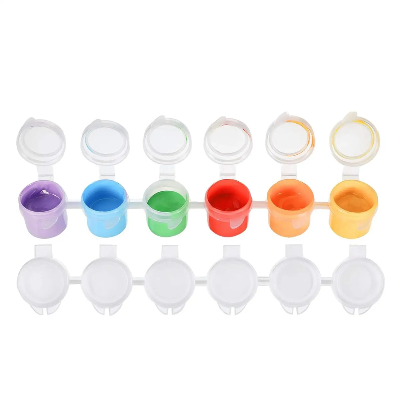 Empty Paint Pots Strips Kids Painting Arts Paint Container Strips Mini Painting Cup for Classrooms School Party Home Birthday