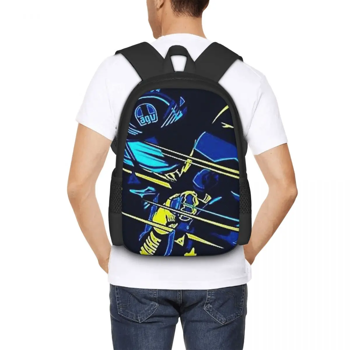 

Рюкзак Moto-Gp Rossi Speed Racing для студентов, школьная сумка, походный рюкзак для путешествий, модная сумка для книг для мальчиков и девочек, сумки на плечо