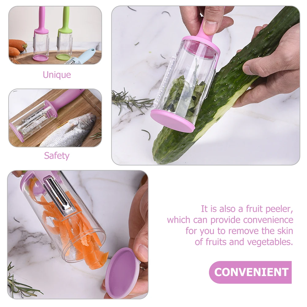 

Fish Scale Remover Ergonomic Handle Stainless Steel Blade Multi-Function Kitchen Tool For Peeling Fruits Vegetables