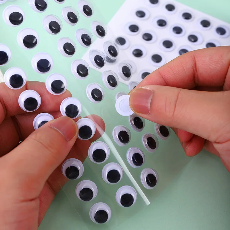 Wholesale Self Adhesive Wiggly Eyes Stickers Plastic Googly Eyes for DIY Plush Toys Puppet Crafts Scrapbooking Party Supplies