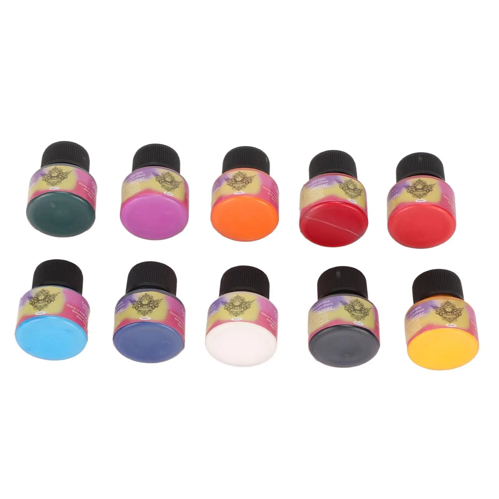 مجموعة حبر الوشم اللامعة لميكرو بليدج 10 ألوان 5 مل تدوم للبشرة طقم صبغات فنية للجسم مكياج دائم #3