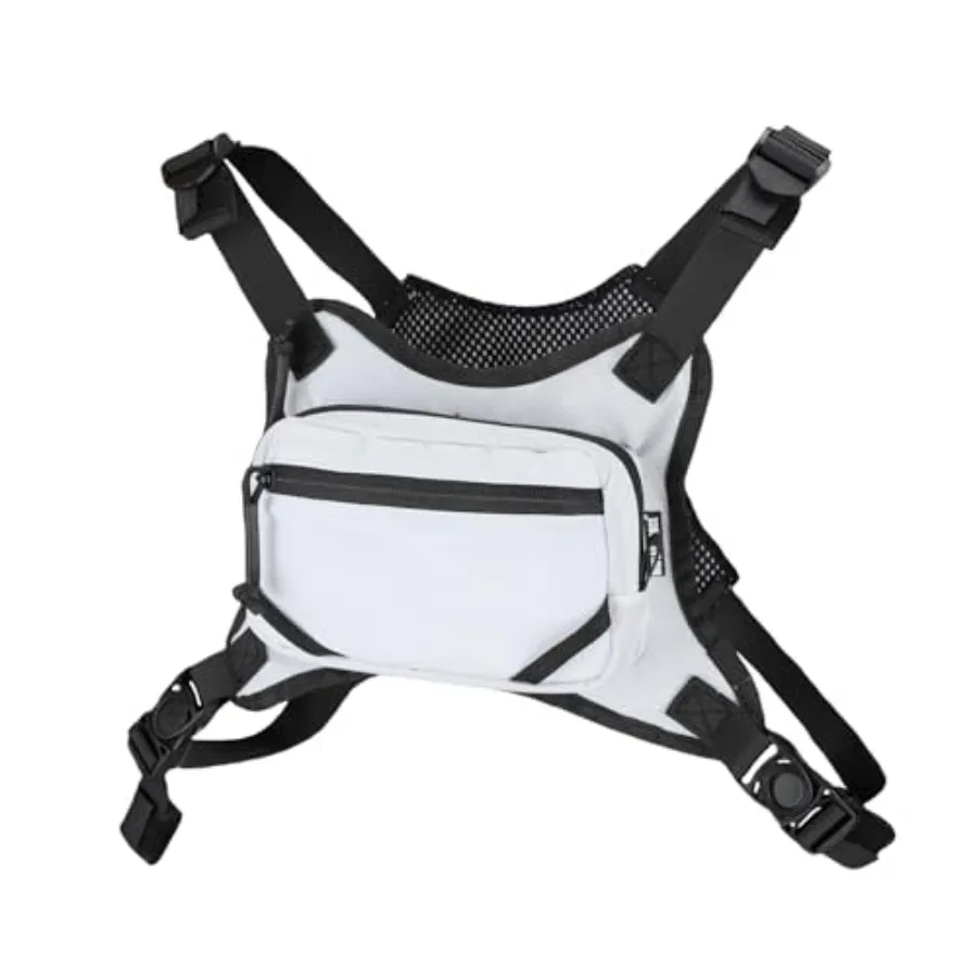 

Chest Bag for Men and Women, Chest Rig Pack Front EDC Pouch Running Vest Phone Holder for Workout, Hiking and Outdoor Sports