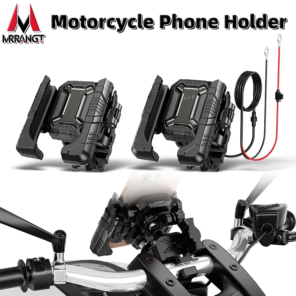 MRRANGT Motorcycle Bike Phone Holder Mount Aluminum Alloy with Vibration Dampener ATV/ UTV Bike Scooter Fit For Honda Yamaha