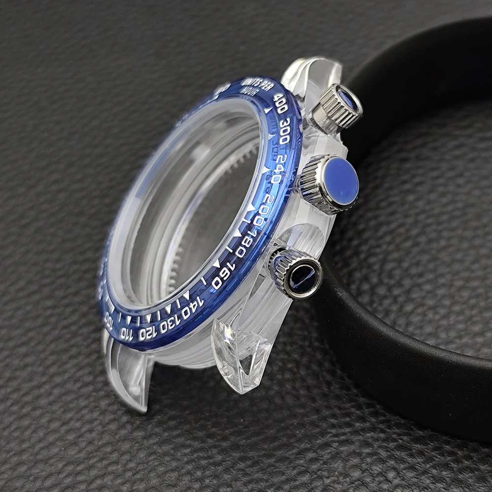 39,5mm VK63 Transparentes Herrenuhrengehäuse Passend für VK63 Uhrwerk und 20mm Armband Uhrenzubehör Uhrenteile Uhrenbox – Detail 10