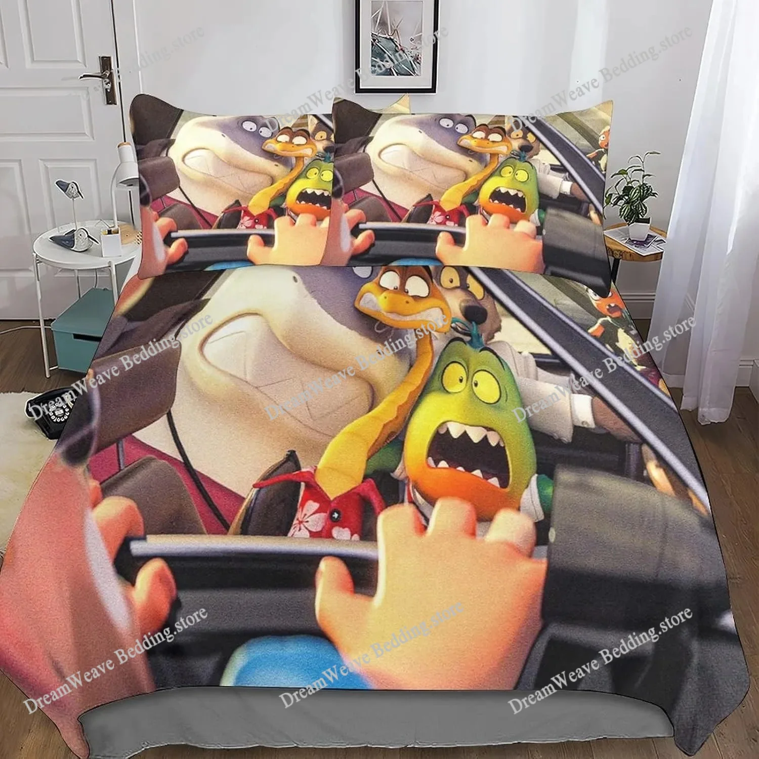 

The Bad Guys Bedding Set Exquisite Bed Supplies Set Cartoon Animal Duvet Cover Bed Comforter Set Bedding Set Birthday Gifts