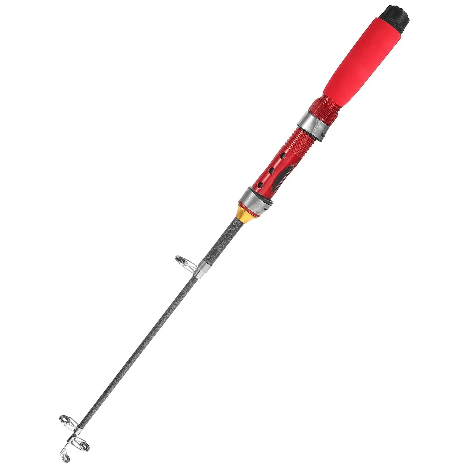 Fishing Rod 1M Telescopic Portable Glass Fiber Reinforced Pole Durable Winter Angling Outdoor Supply Adjustable Length Practical