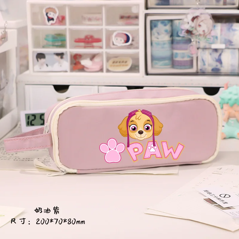 Paw Patrol Chase Skye Multi Layer Pencil Case Pen Bag Large Capacity Box Cartoon Student Stationery Supplies Makeup Storage Bags