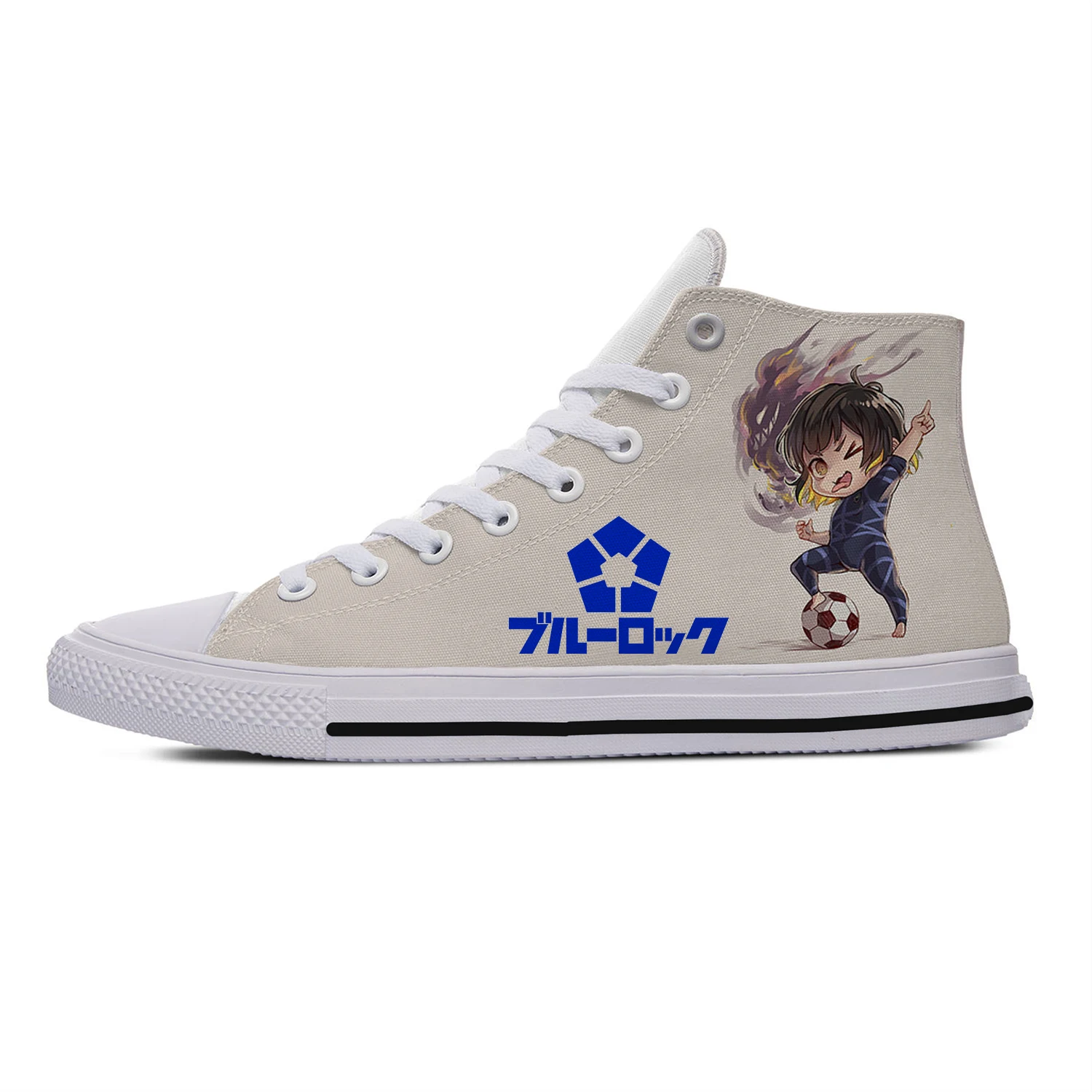 Giapponese Hot Anime Blue Lock High Top Sneakers di alta qualità uomo donna adolescente tela Sneaker Casual coppia scarpe scarpe personalizzate