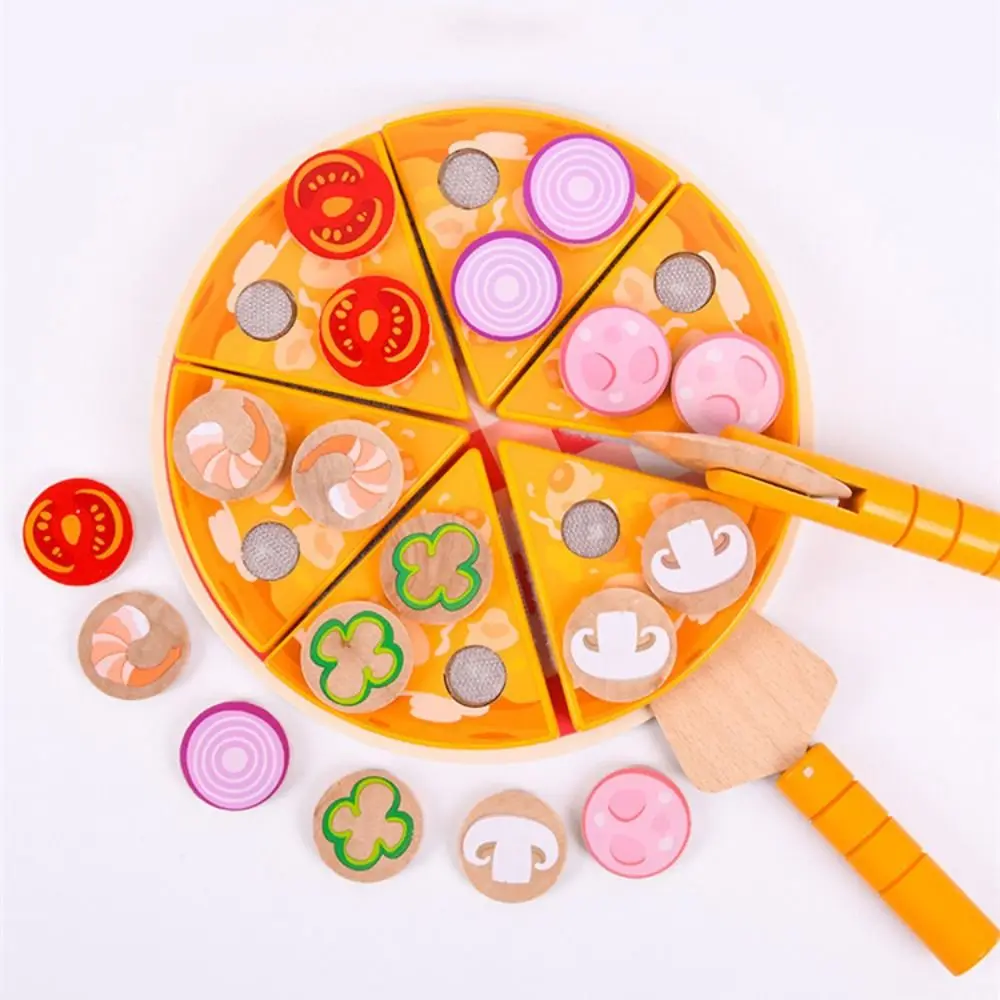 Simulation Pizza Pretend Play Toy Interactive Cognitive Dramatic Food Pizza Toys Exquisite Montessori Cookie Play Food Set